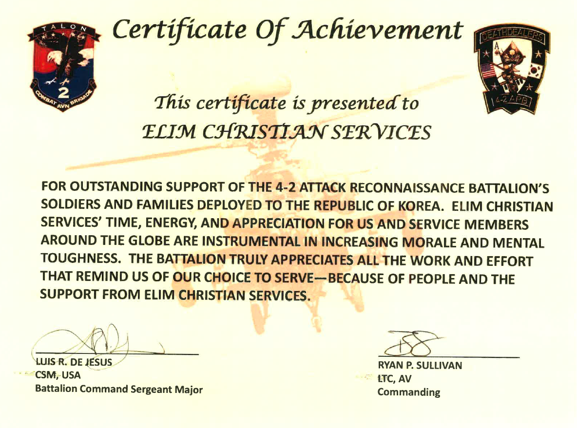 A Military Kit Thank You Elim Christian Services
